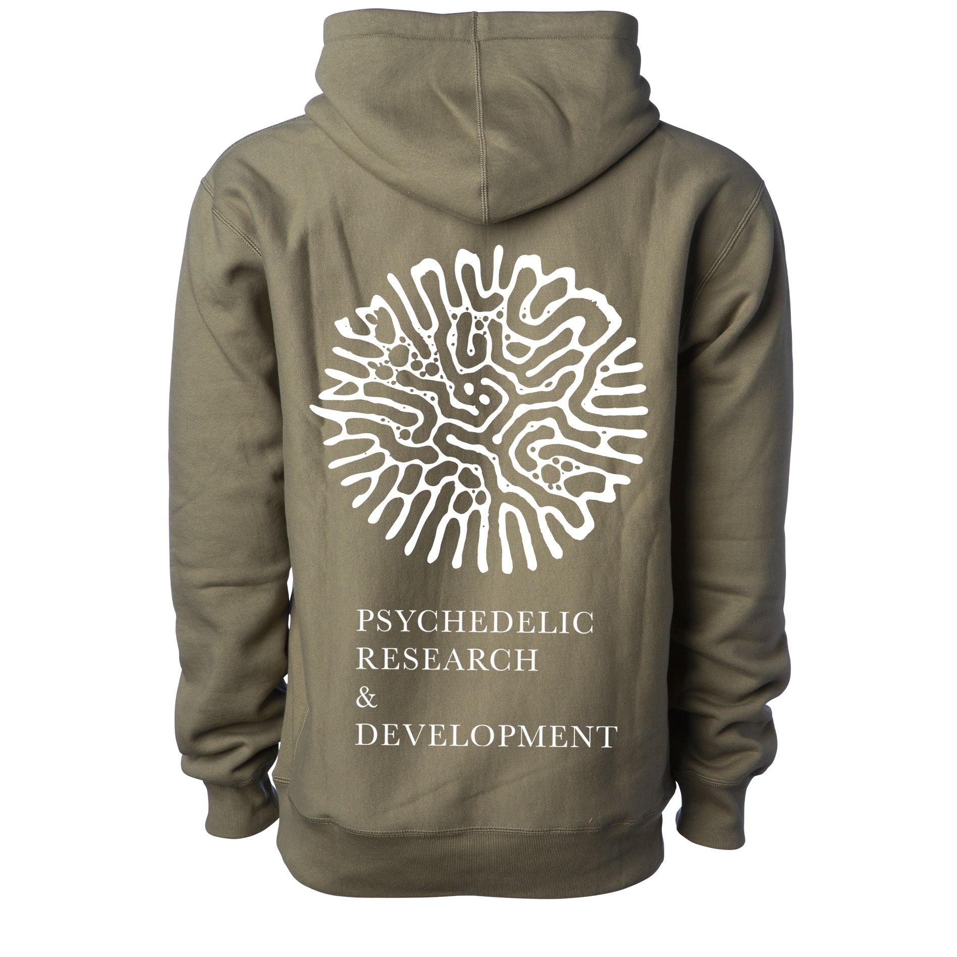 Psychedelic Research & Development Ferrofluid Olive Hoodie Back