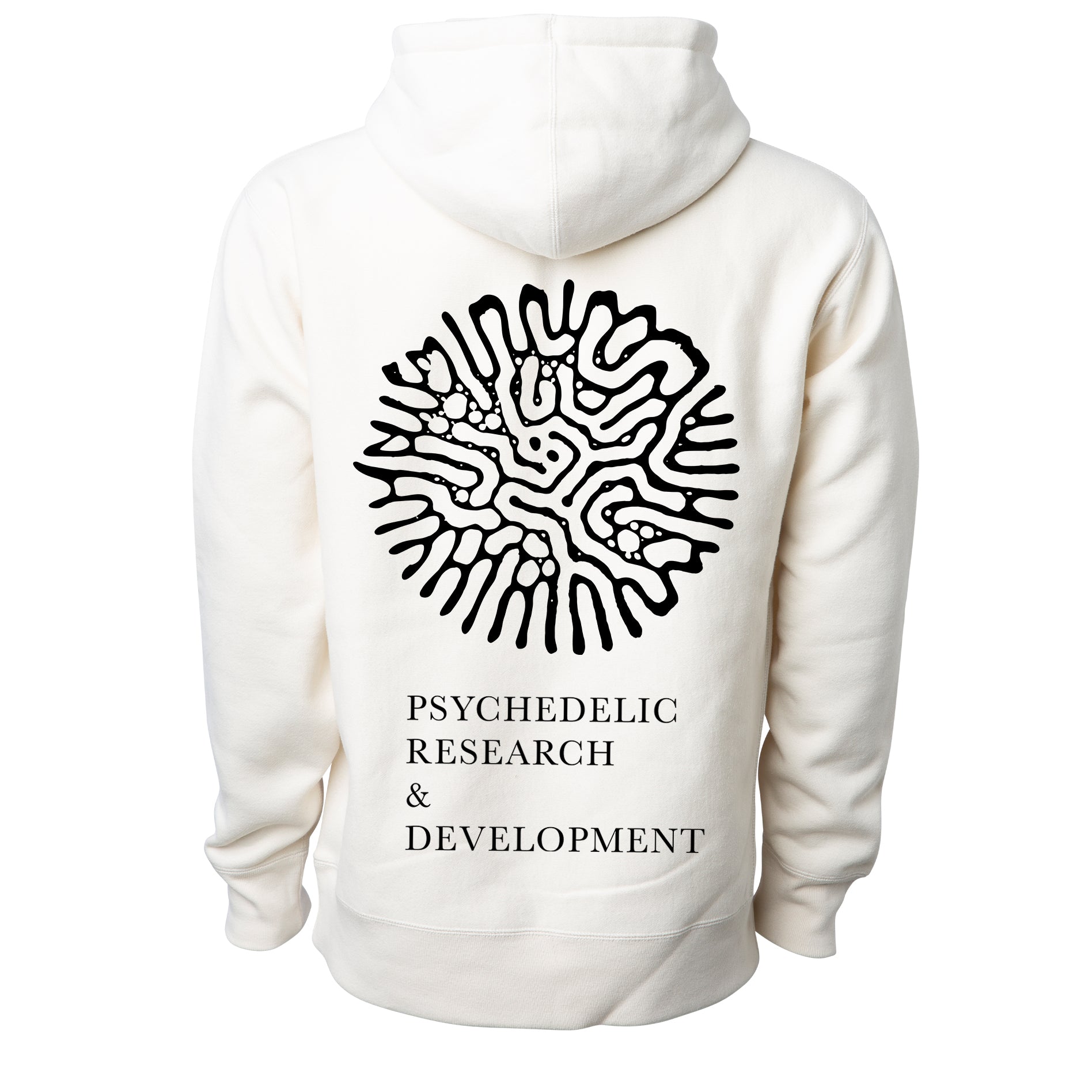 Psychedelic Research & Development Ferrofluid White Hoodie Back 