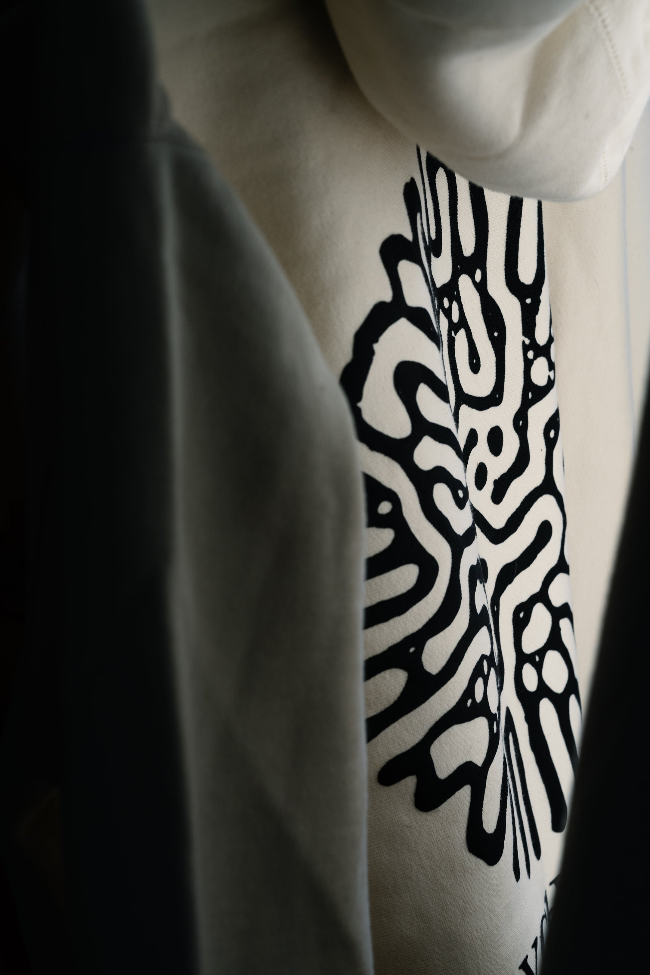 Psychedelic Research & Development Ferrofluid White Hoodie Back Side Shot