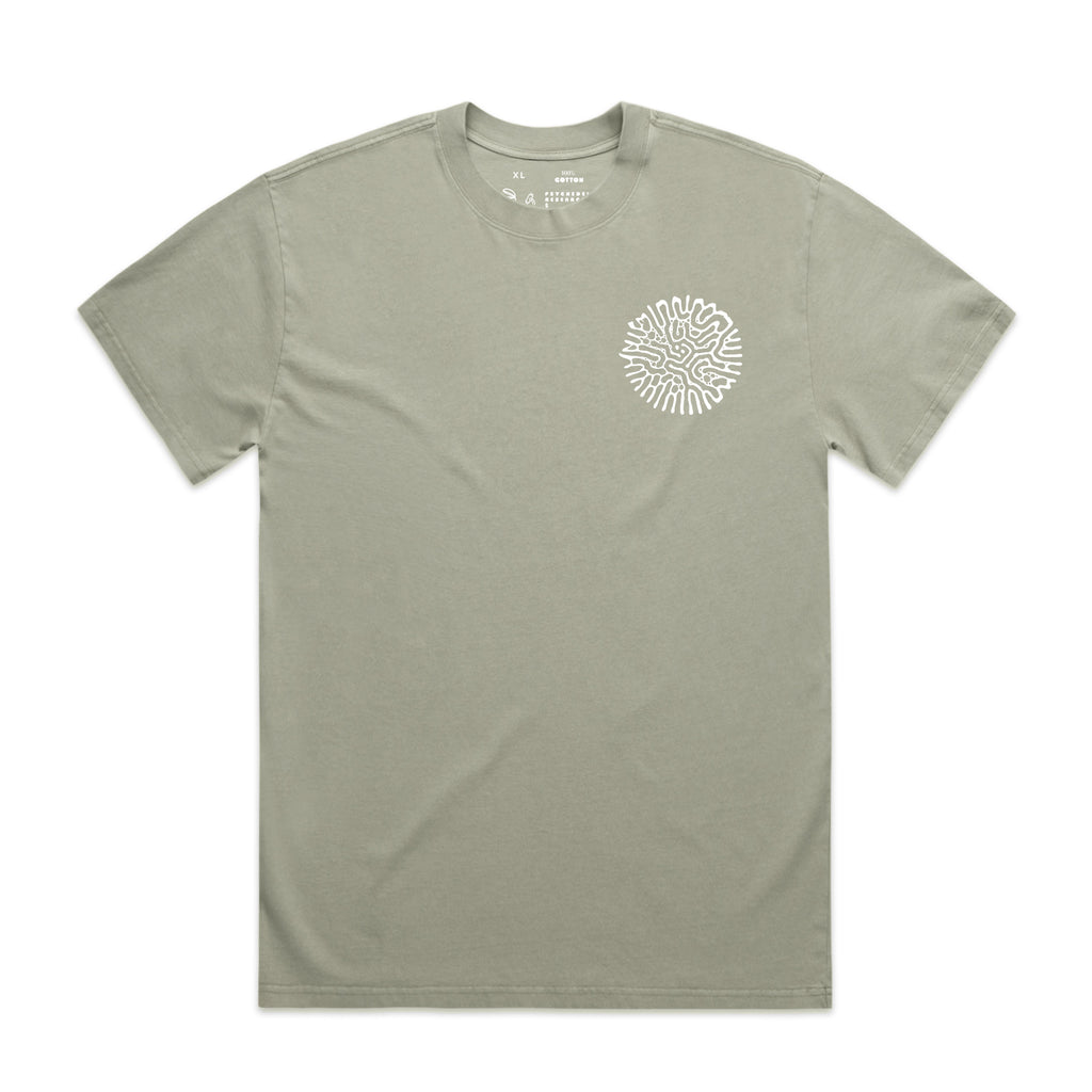 Psychedelic Research & Development Olive Ferrofluid Shirt Front