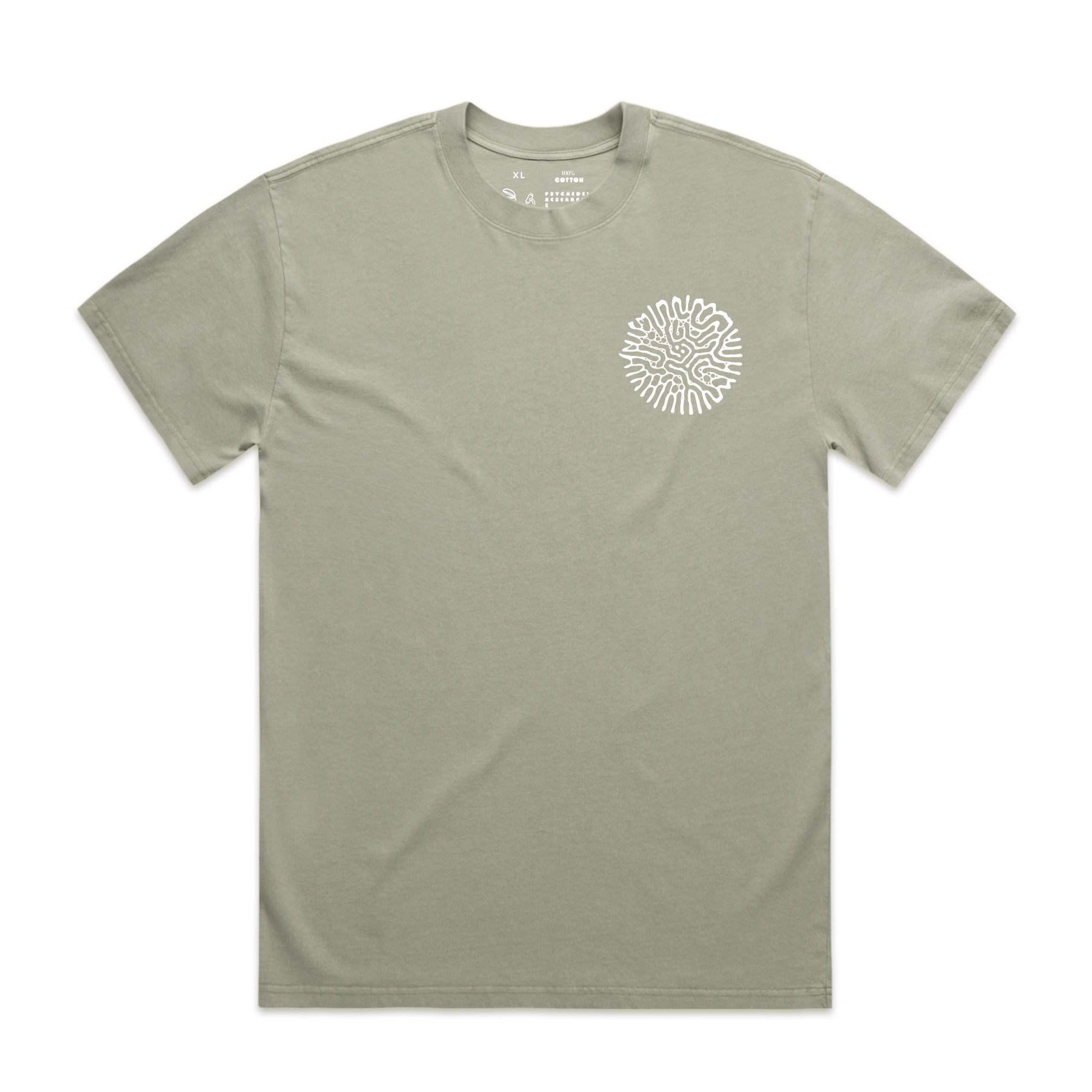 Psychedelic Research & Development Olive Ferrofluid Shirt Front